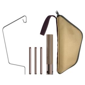 Portable Camping Hanging Rack Camping Light Table Stand Outdoor Lantern Hanging Stand Foldable Lamp Support Stand Camping Parts (Ships From: China, Color: As shown)