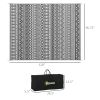 Outsunny Reversible Outdoor Rug, 8' x 10' Waterproof Plastic Straw Floor Mat, Portable RV Camping Carpet with Carry Bag, Large Floor Mat for Backyard