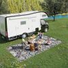 Outsunny Reversible Outdoor Rug, 9' x 18' Waterproof Plastic Straw Floor Mat, Portable RV Camping Carpet with Carry Bag, Large Floor Mat for Backyard